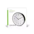 Väggklocka | Diameter: 300 mm | Plast | Tyst rörelse | Termometer (temperatur) | Hygrometer | Svart / Vit - Klockor - 5412810473915 - 66