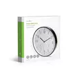 Väggklocka | Diameter: 300 mm | Plast | Tyst rörelse | Termometer (temperatur) | Hygrometer | Svart / Vit - Klockor - 5412810473915 - 69
