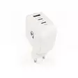 Väggladdare | 70 W | GaN | PD3.0 | Snabbladdnings funktion | 1.5 / 2.25 A / 2.5 / 3.0 / 3.5 A | Antal utgångar: 3 | USB-A / 2x USB-C | Automatiskt val av Spänning | Vit - Nätladdare - 5412810470235 - 41