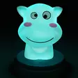 SILLY HIPPO LED nattlampa flodhäst blå - Nattlampor - 8712412676545 - 54