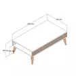 Soffbord Hanah Home Milan Valnöt Antracit Spånskiva 105x34,6x60 cm - Soffbord - 8683742130635 - 1
