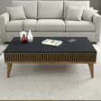 Soffbord Hanah Home Milan Valnöt Antracit Spånskiva 105x34,6x60 cm - Soffbord - 8683742130635 - 3