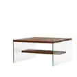 Soffbord Hanah Home Aqua Natur Härdat Glas Massiv Furu 75x40x75 cm - Soffbord - 8684282402435 - 1