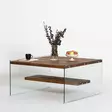 Soffbord Hanah Home Aqua Natur Härdat Glas Massiv Furu 75x40x75 cm - Soffbord - 8684282402435 - 5