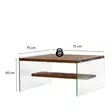 Soffbord Hanah Home Aqua Natur Härdat Glas Massiv Furu 75x40x75 cm - Soffbord - 8684282402435 - 8
