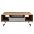 Soffbord Hanah Home Mistico Valnöt Vit Spånskiva 120x45,6x60 cm - Soffbord - 8682870664555 - 1