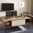 Soffbord Hanah Home Mistico Valnöt Vit Spånskiva 120x45,6x60 cm - Soffbord - 8682870664555 - 2