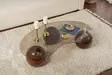Soffbord Hanah Home Sphere Valnöt Brons Härdat Glas Polyuretan 120x30x70 cm - Soffbord - 8684283728695 - 4