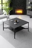 Soffbord Hanah Home Black Line Antracit Spånskiva 80x80x40 cm - Soffbord - 8683742126195 - 2