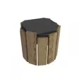 Soffbord Hanah Home Lori Antracit Valnöt Spånskiva 44,5x41x44,5 cm - Soffbord - 8683743960095 - 1