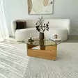 Soffbord Hanah Home Mia Ek Härdat Glas Massiv Furu 75x35x75 cm - Soffbord - 8684283311095 - 2
