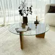 Soffbord Hanah Home Mia Ek Härdat Glas Massiv Furu 75x35x75 cm - Soffbord - 8684283311095 - 8