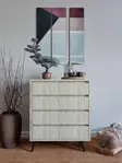 Byrå Hanah Home Suvera Travertin Spånskiva 70x86x40 cm - Byråer och skåp - 8684282994275 - 2