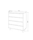 Byrå Hanah Home Suvera Travertin Spånskiva 70x86x40 cm - Byråer och skåp - 8684282994275 - 4