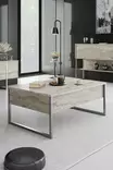 Soffbord Hanah Home Luxe Travertine Silver Spånskiva 90x60x40 cm - Soffbord - 8684282970385 - 2