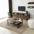 TV-bänk Hanah Home Aristo Valnöt Massiv Furu 170x40x30 cm - TV-bänkar - 8683743040865 - 8