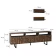 TV-bänk Hanah Home Aristo Valnöt Massiv Furu 170x40x30 cm - TV-bänkar - 8683743040865 - 11