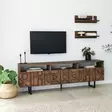 TV-bänk Hanah Home Aristo Valnöt Massiv Furu 170x40x30 cm - TV-bänkar - 8683743040865 - 9