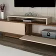 TV-bänk Hanah Home Grasyas Ljus Valnöt Beige Spånskiva 180x50,2x29,6 cm - TV-bänkar - 8684283434015 - 5