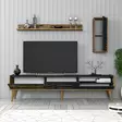 TV-bänk Hanah Home Valensiya Valnöt Antracit Spånskiva 180x35x45 cm - TV-bänkar - 8684282088165 - 3