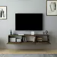 TV-bänk Hanah Home Denby Valnöt Spånskiva 160x29,6x31,4 cm - TV-bänkar - 8684283208715 - 5