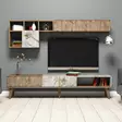 TV-bänk Hanah Home Milan Valnöt Marmormönster Spånskiva 180x40x35 cm - TV-bänkar - 8681875828115 - 2