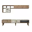 TV-bänk Hanah Home Milan Valnöt Marmormönster Spånskiva 180x40x35 cm - TV-bänkar - 8681875828115 - 1