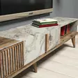 TV-bänk Hanah Home Milan Valnöt Marmormönster Spånskiva 180x40x35 cm - TV-bänkar - 8681875828115 - 6