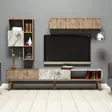 TV-bänk Hanah Home Milan Valnöt Marmormönster Spånskiva 180x40x35 cm - TV-bänkar - 8681875828115 - 4