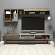 TV-bänk Hanah Home Milan Valnöt Marmormönster Spånskiva 180x40x35 cm - TV-bänkar - 8681875828115 - 3