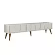TV-bänk Hanah Home Lyon 44 Cream Valnöt Spånskiva 180x44x35 cm - TV-bänkar - 8684282640585 - 1