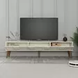 TV-bänk Hanah Home Lyon 44 Cream Valnöt Spånskiva 180x44x35 cm - TV-bänkar - 8684282640585 - 3