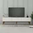 TV-bänk Hanah Home Lyon 44 Cream Valnöt Spånskiva 180x44x35 cm - TV-bänkar - 8684282640585 - 2
