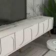 TV-bänk Hanah Home Lyon 44 Cream Valnöt Spånskiva 180x44x35 cm - TV-bänkar - 8684282640585 - 5