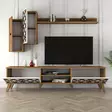 TV-bänk Hanah Home Class S Valnöt Vit Spånskiva 180x44x35 cm - TV-bänkar - 8681875184365 - 4