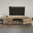 TV-bänk Hanah Home Eslem Ek Svart Spånskiva 120x43,6x29,6 cm - TV-bänkar - 8683743959785 - 4
