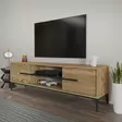 TV-bänk Hanah Home Eslem Ek Svart Spånskiva 120x43,6x29,6 cm - TV-bänkar - 8683743959785 - 3