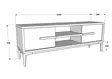 TV-bänk Hanah Home Eslem Ek Svart Spånskiva 120x43,6x29,6 cm - TV-bänkar - 8683743959785 - 5
