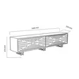 TV-bänk Hanah Home Askal Ek Vit Spånskiva 180x47,4x35 cm - TV-bänkar - 8681875385465 - 1