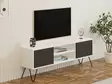 TV-bänk Hanah Home Hare Vit Antracit Spånskiva 140x50x30 cm - TV-bänkar - 8683342740265 - 4