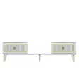 TV-bänk Hanah Home Nil Vit Guld Spånskiva 150x44,6x29,6 cm - TV-bänkar - 8683742689355 - 6
