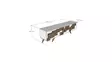TV-bänk Hanah Home 3 D White Vit Marmormönster Spånskiva 160x45x35 cm - TV-bänkar - 8683743959655 - 5