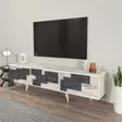 TV-bänk Hanah Home 3 D White Vit Marmormönster Spånskiva 160x45x35 cm - TV-bänkar - 8683743959655 - 3