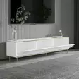 TV-bänk Hanah Home Imaj Vit Marmormönster Spånskiva 180x45,2x35 cm - TV-bänkar - 8684282548485 - 5