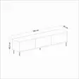 TV-bänk Hanah Home Imaj Vit Marmormönster Spånskiva 180x45,2x35 cm - TV-bänkar - 8684282548485 - 6