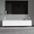 TV-bänk Hanah Home Imaj Vit Marmormönster Spånskiva 180x45,2x35 cm - TV-bänkar - 8684282548485 - 2