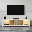 TV-bänk Hanah Home Aydos Vit Ek Spånskiva 180x45x35 cm - TV-bänkar - 8684283338825 - 3
