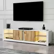 TV-bänk Hanah Home Aydos Vit Ek Spånskiva 180x45x35 cm - TV-bänkar - 8684283338825 - 2