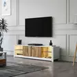 TV-bänk Hanah Home Aydos Vit Ek Spånskiva 180x45x35 cm - TV-bänkar - 8684283338825 - 4