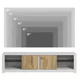 TV-bänk Hanah Home Aydos Vit Ek Spånskiva 180x45x35 cm - TV-bänkar - 8684283338825 - 7